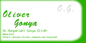 oliver gonya business card